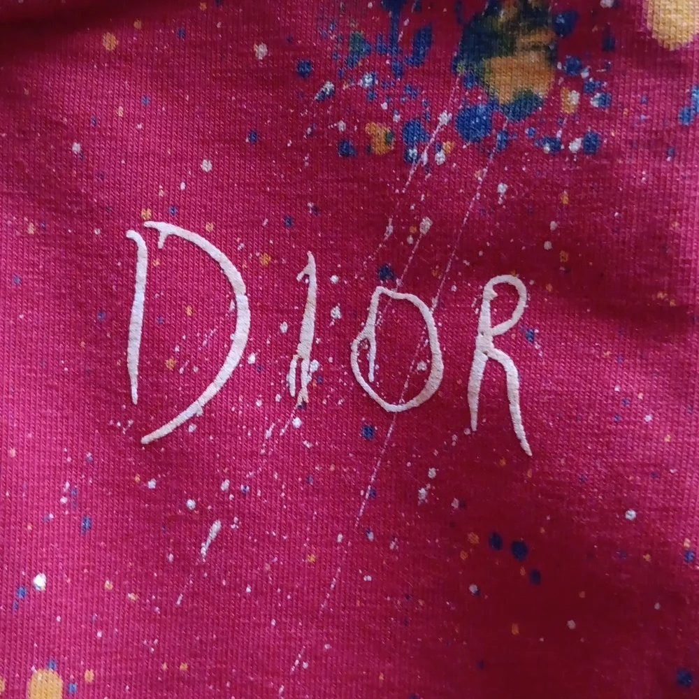 Christian Dior Boutique Paris Baby Zip-Up Hoodie Red Paint Splatter 0-3 NWOT - Picture 2 of 8